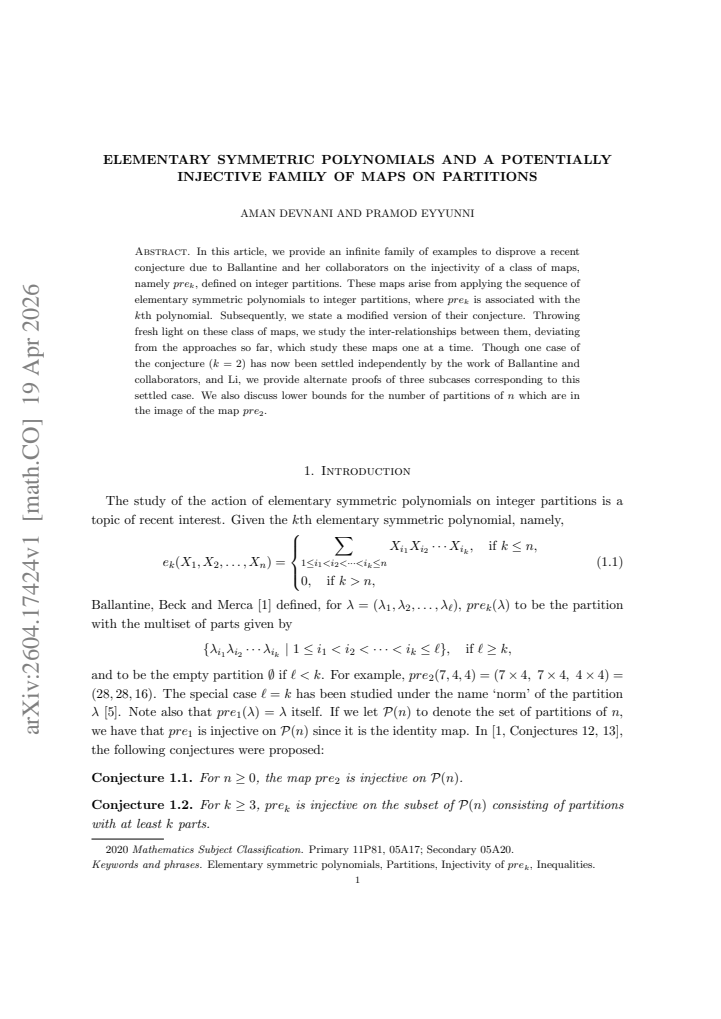 First page