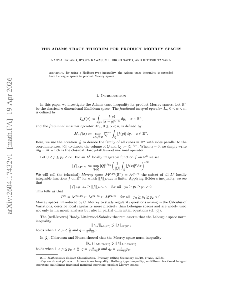 First page