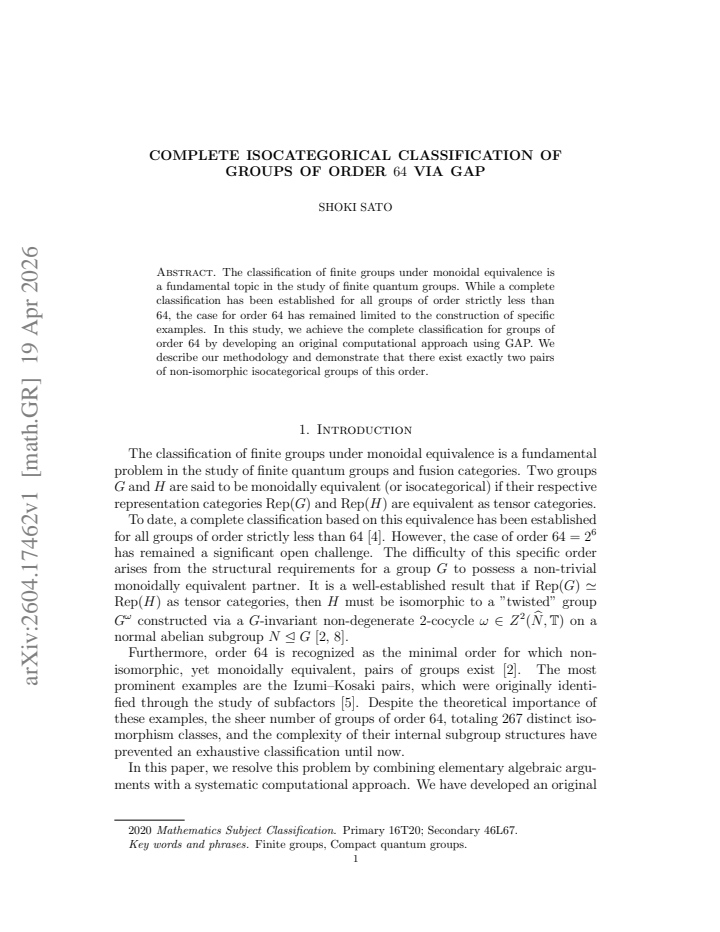 First page