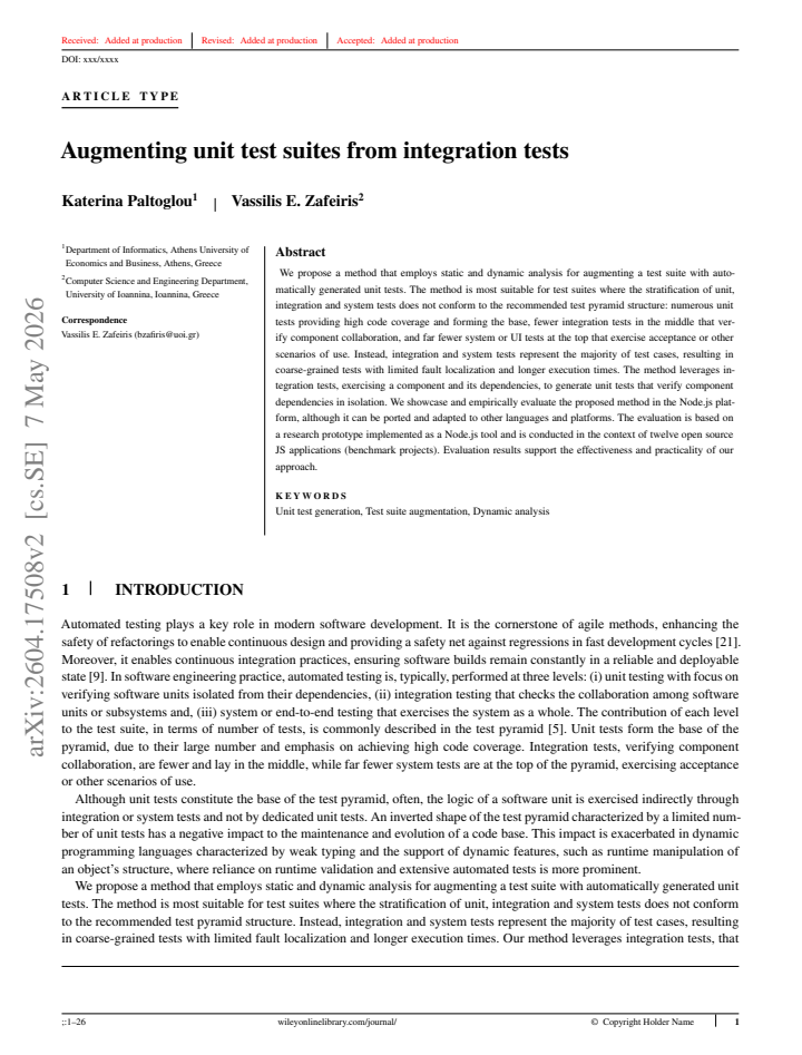 First page