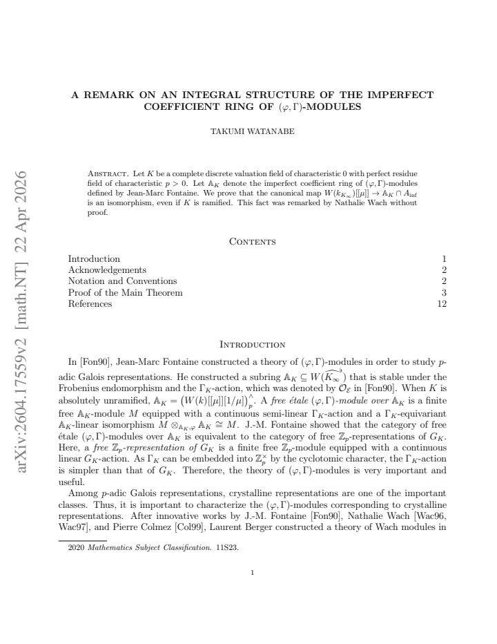 First page
