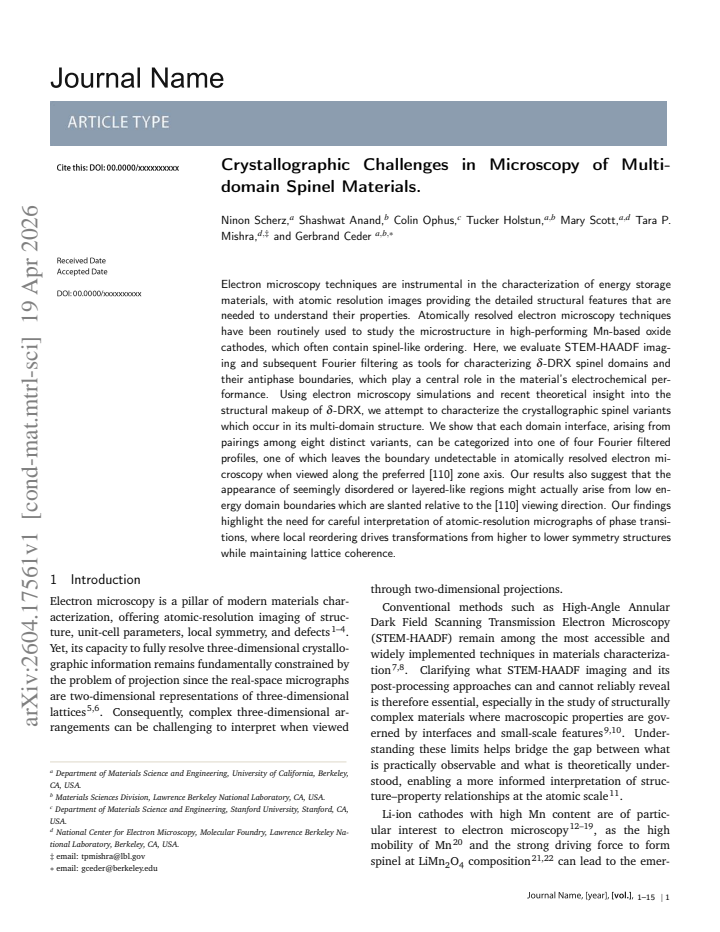 First page