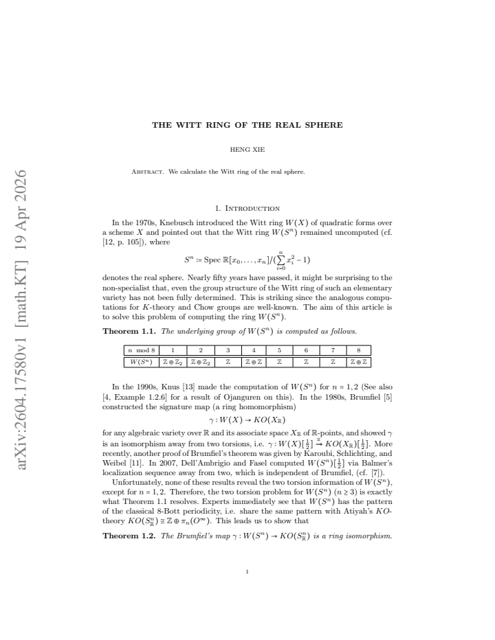 First page