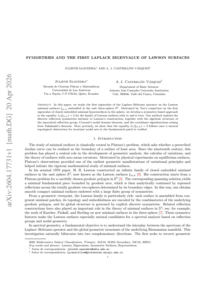First page