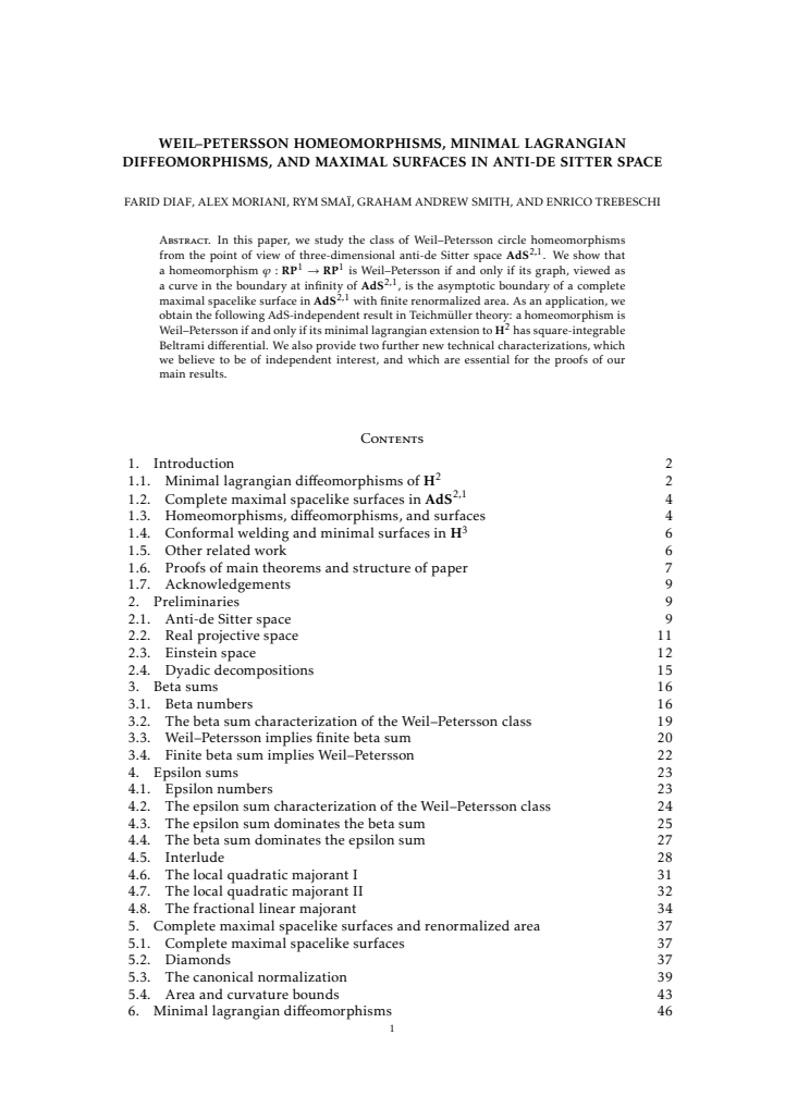 First page