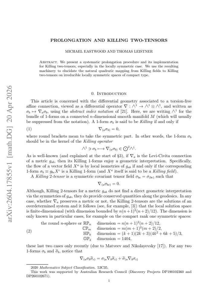 First page