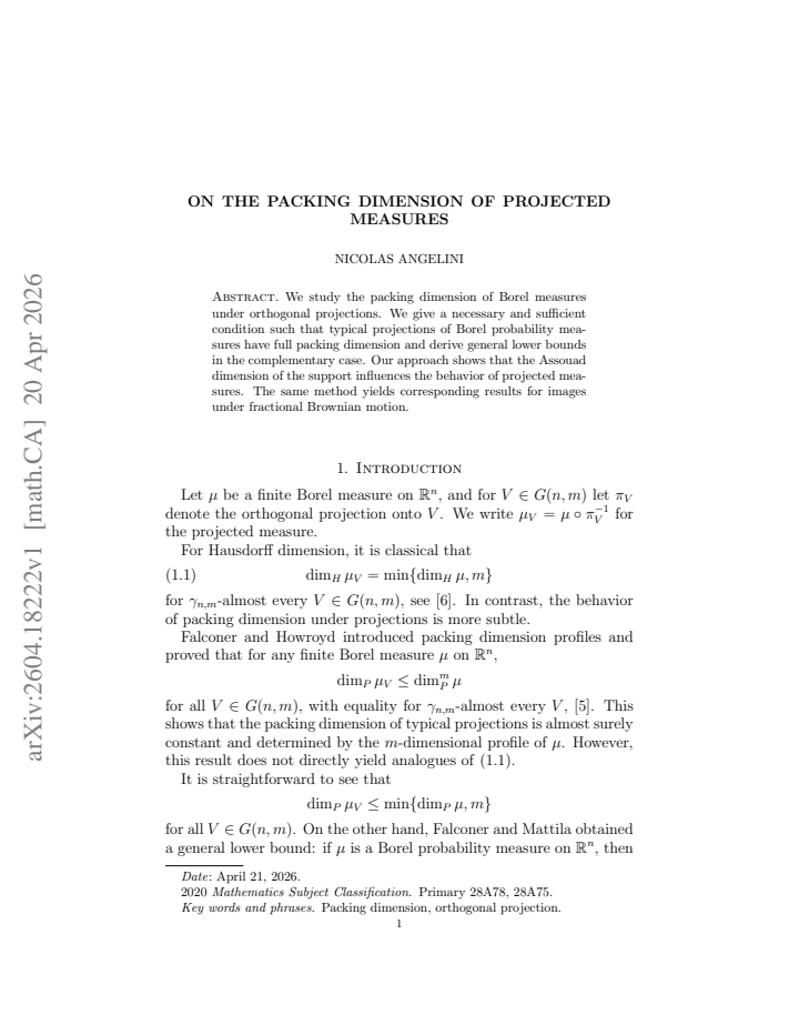 First page