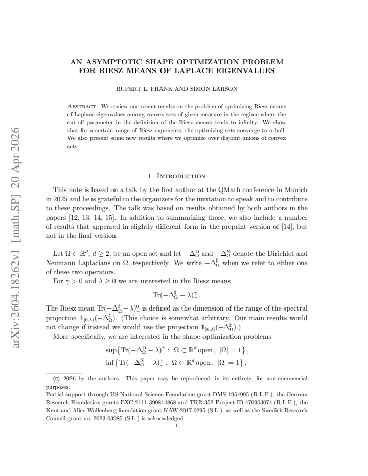 First page