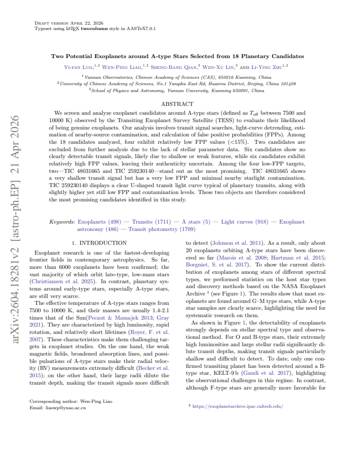 First page