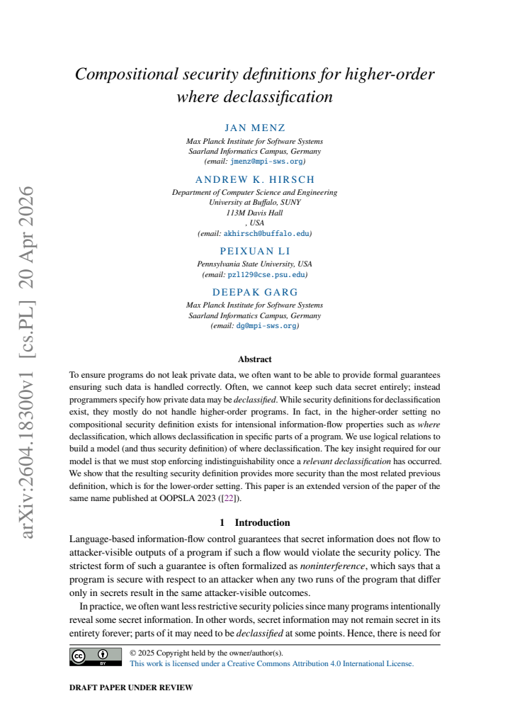 First page