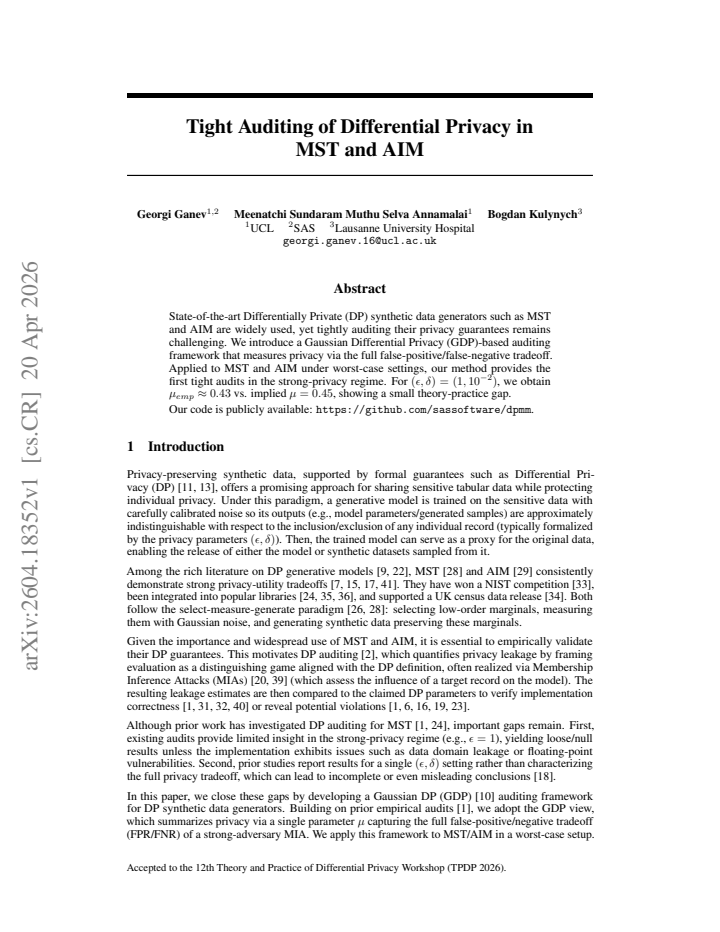 First page