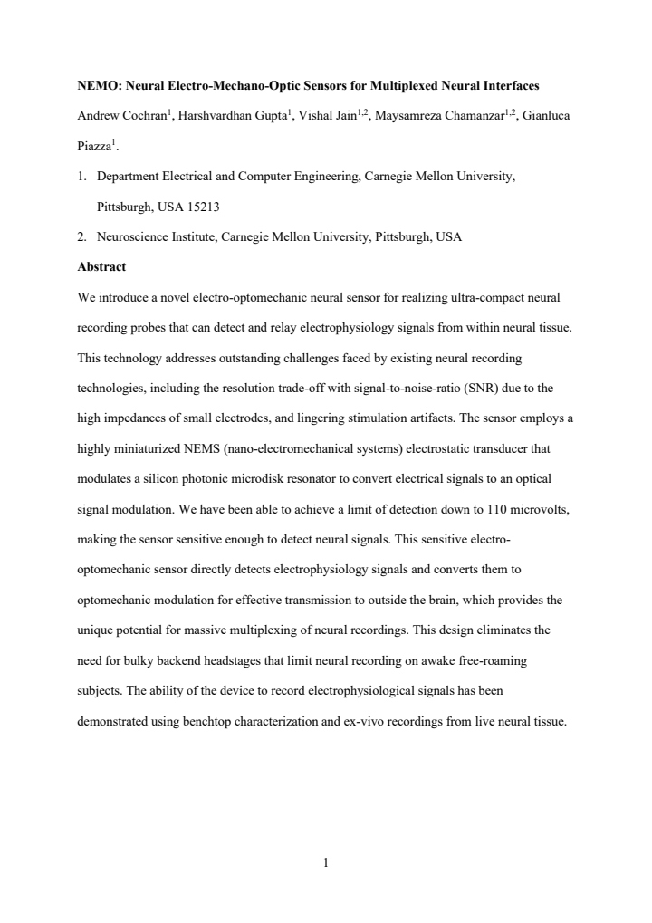 First page