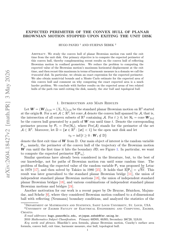 First page