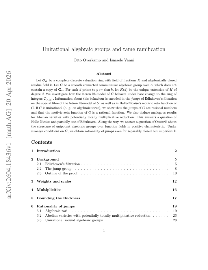 First page