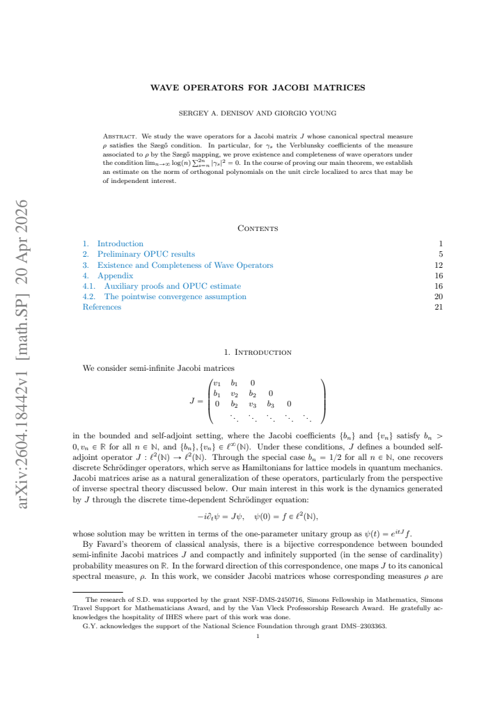 First page