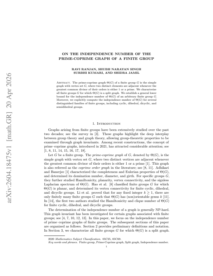 First page