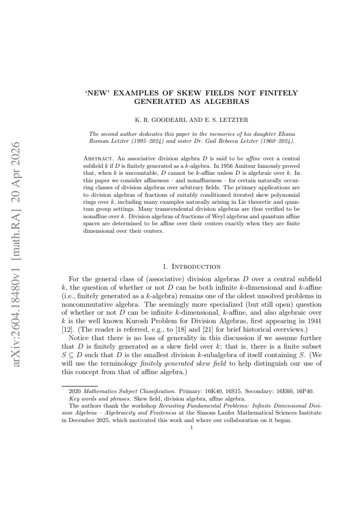 First page