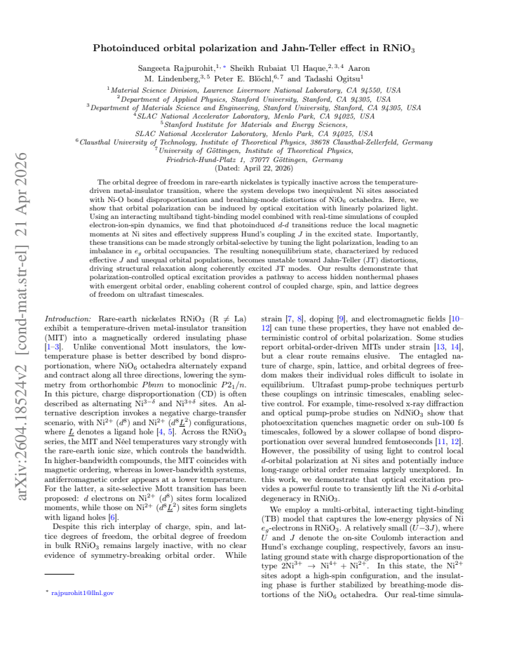 First page