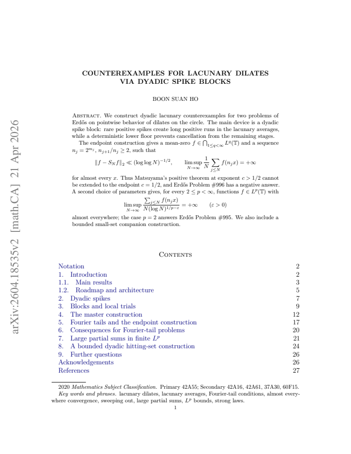 First page