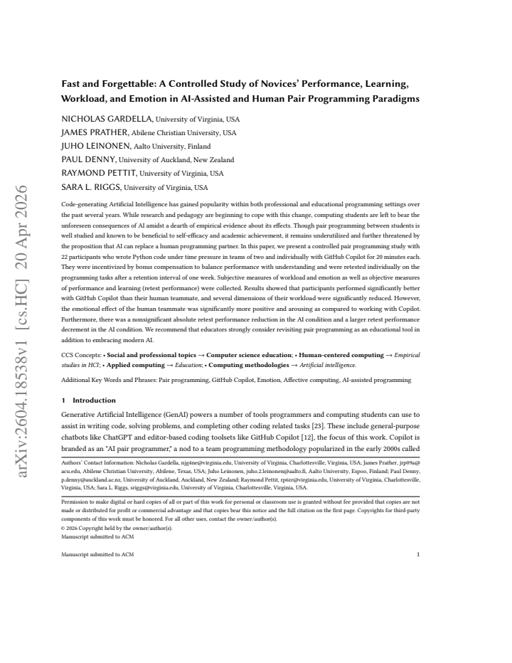 First page