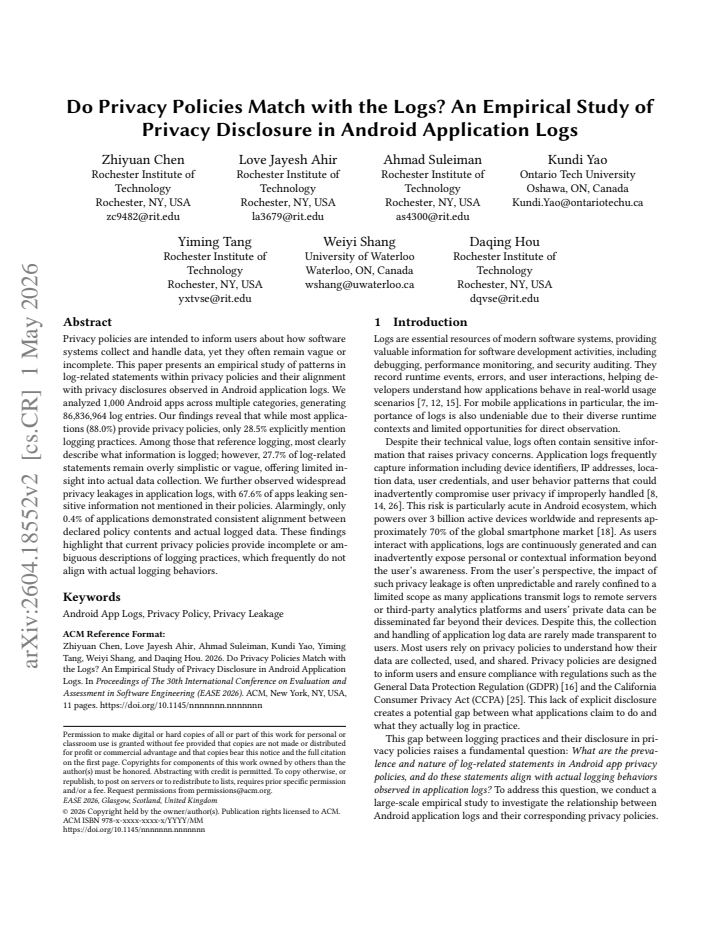 First page