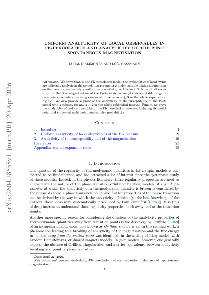 First page
