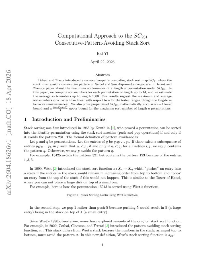 First page
