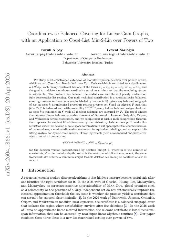 First page