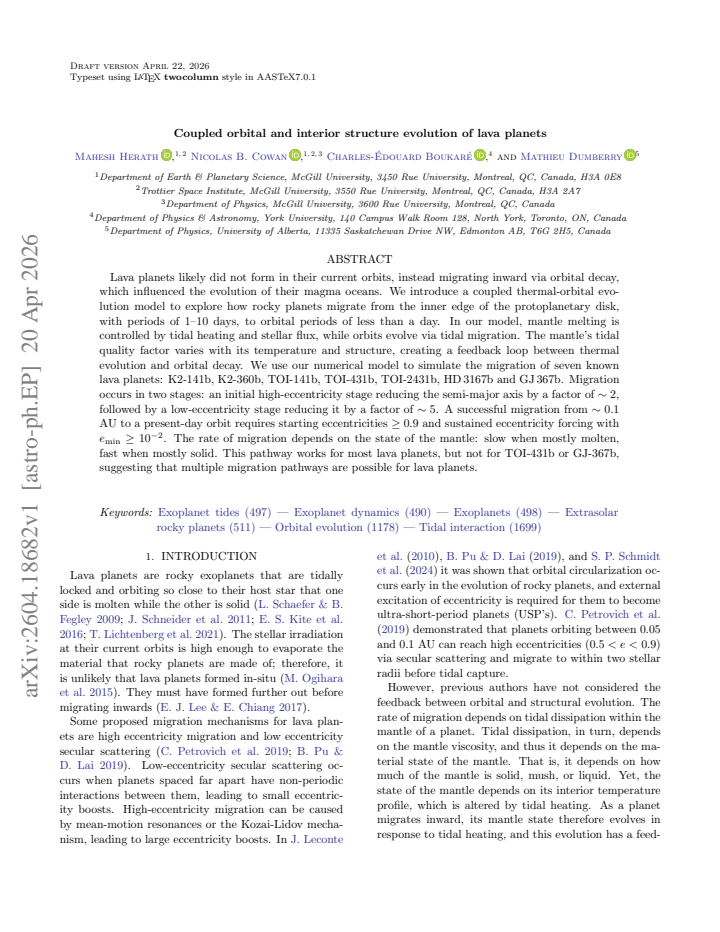 First page