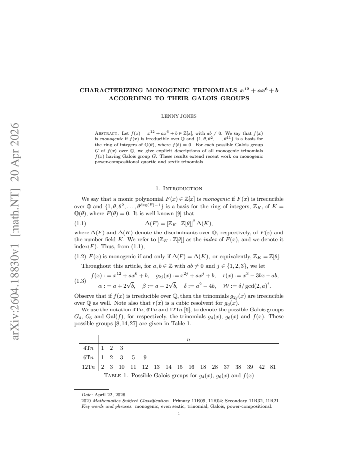 First page