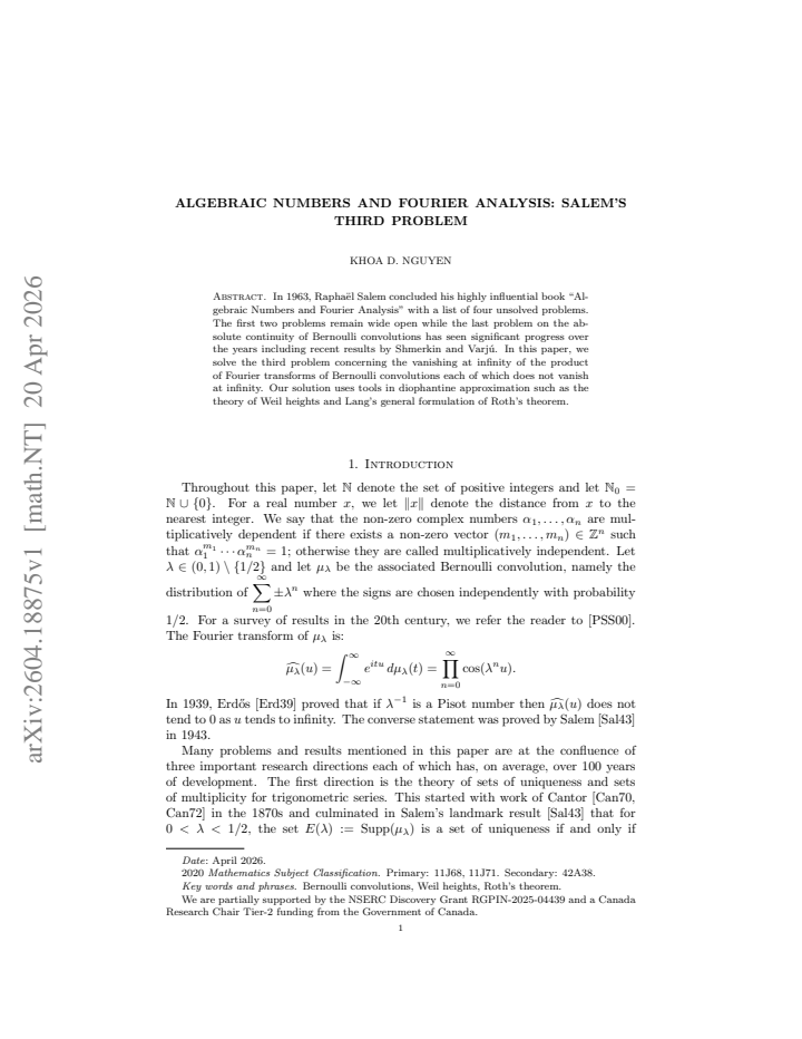 First page