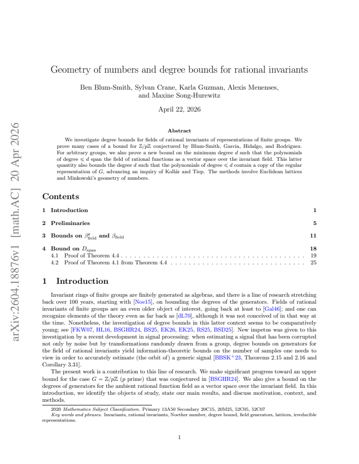 First page