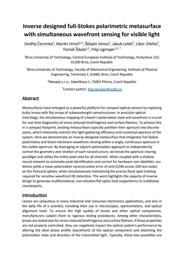 First page