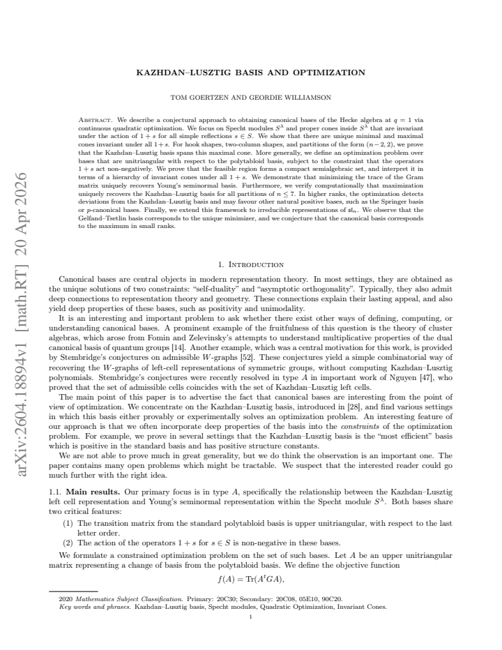 First page