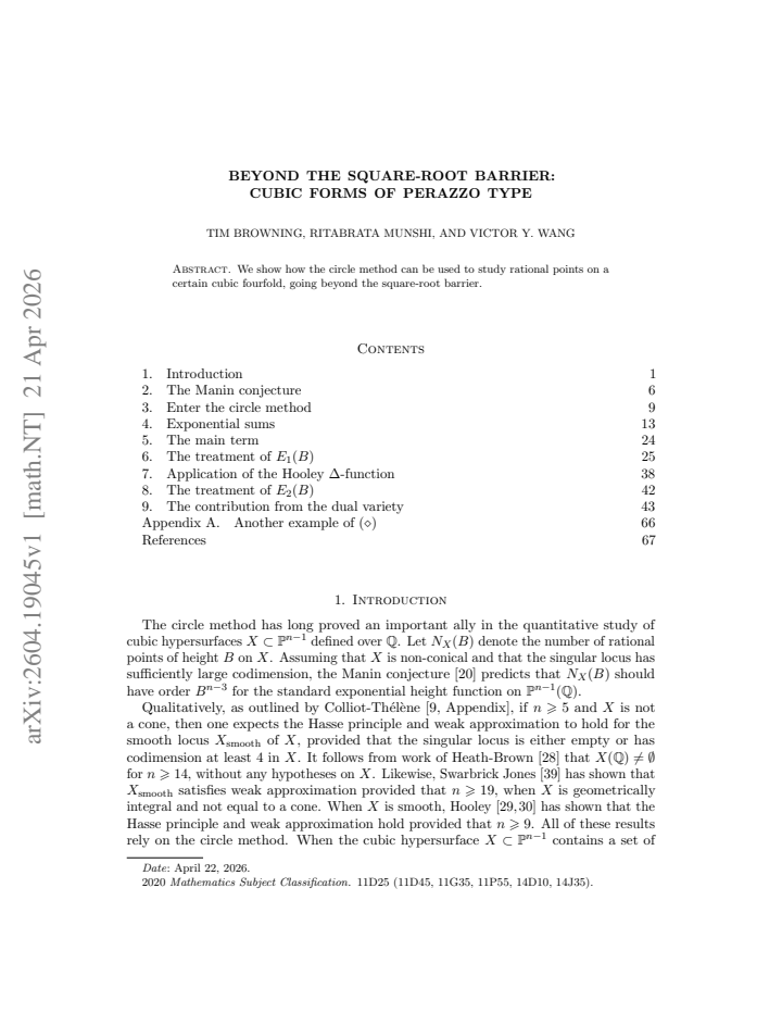 First page