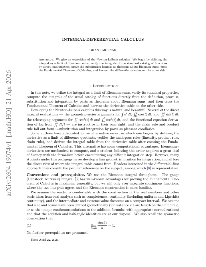 First page