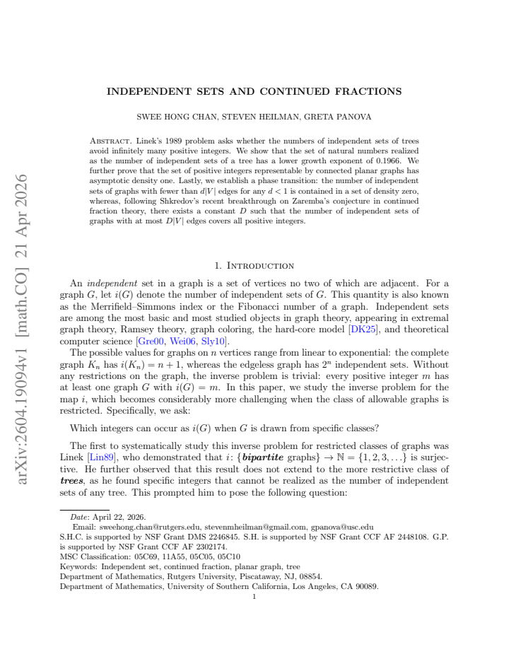First page