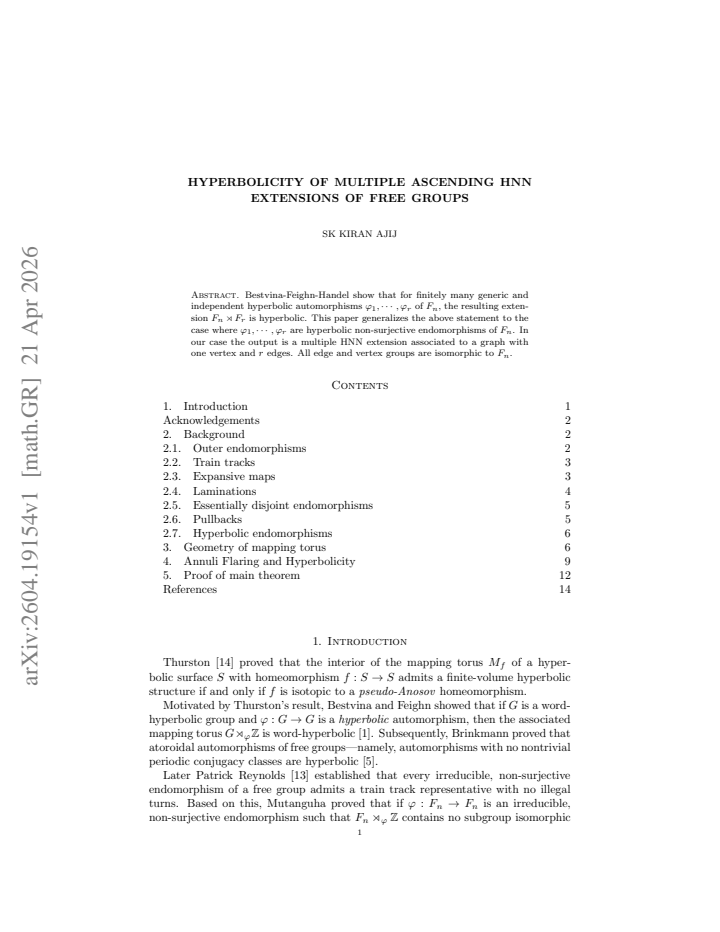 First page