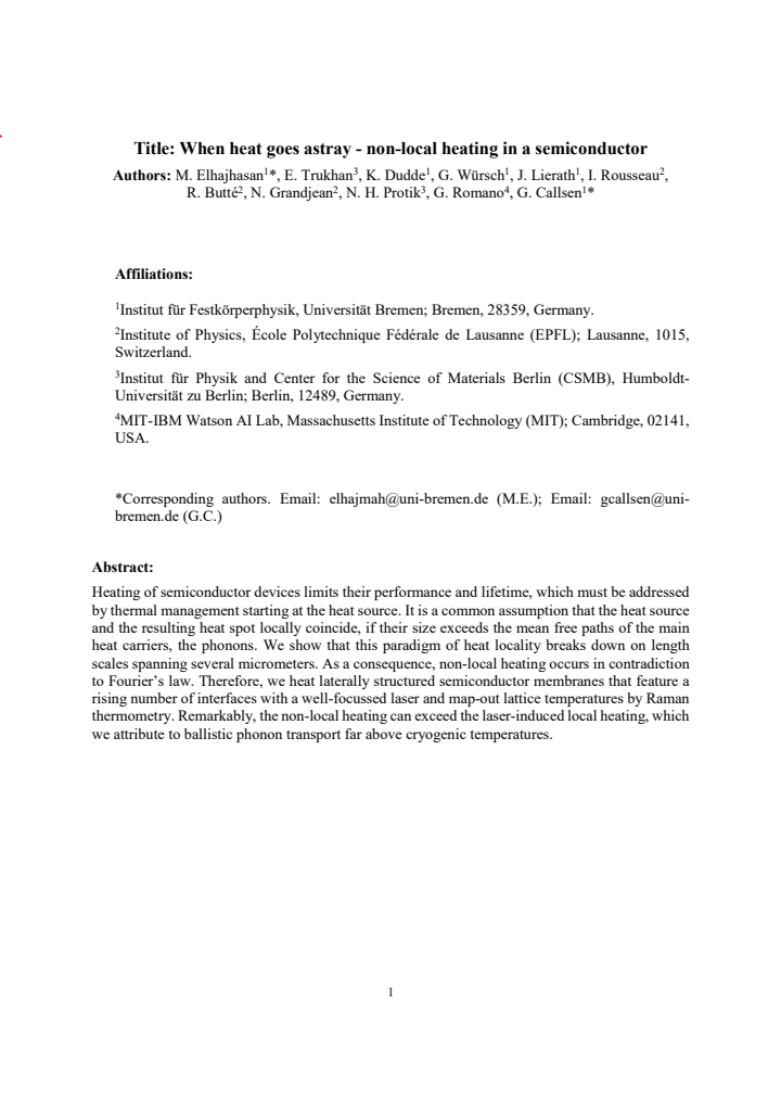 First page