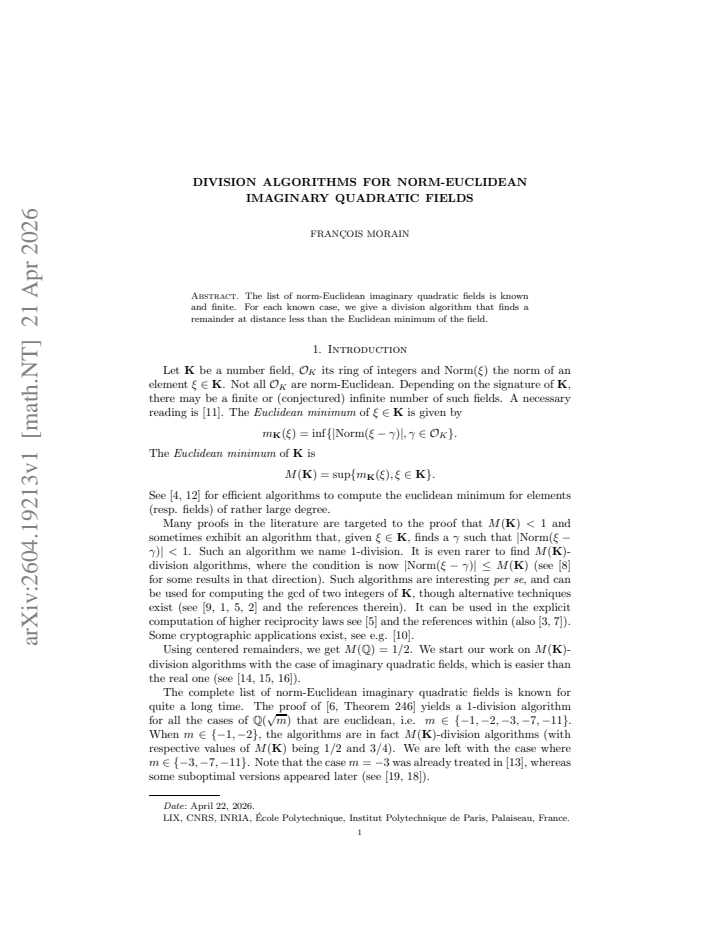 First page