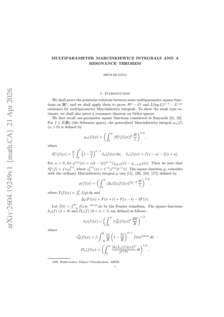 First page
