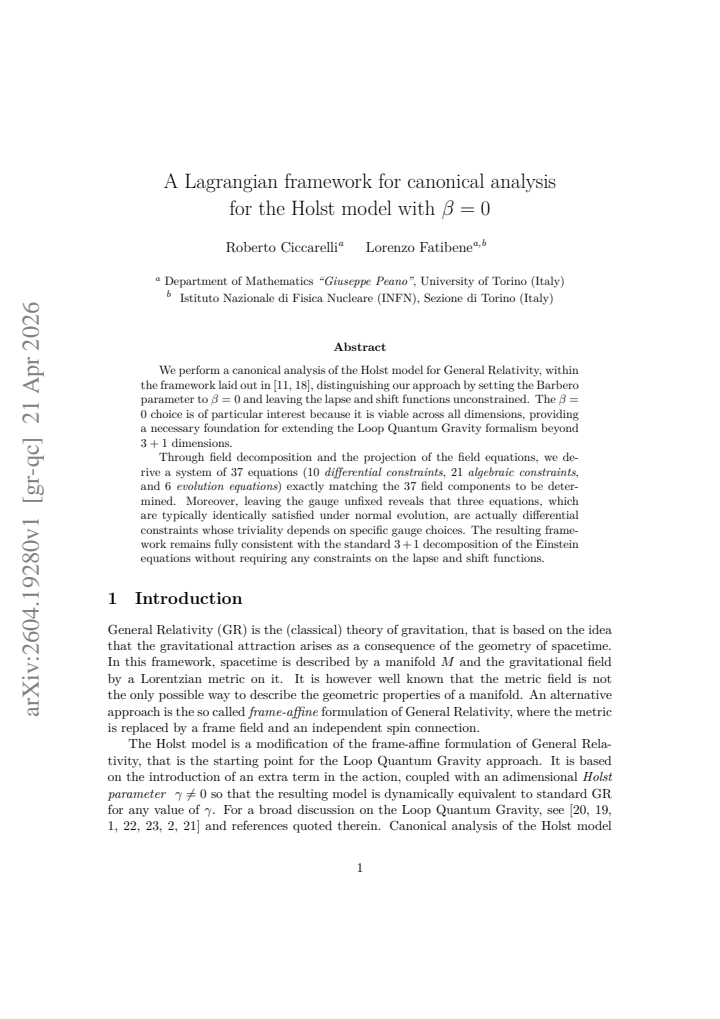 First page