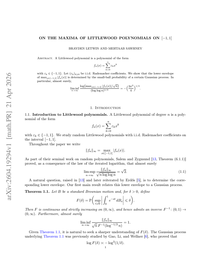 First page