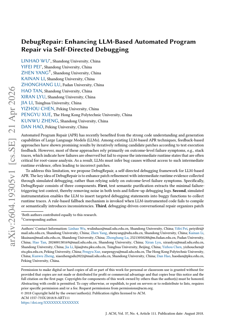 First page