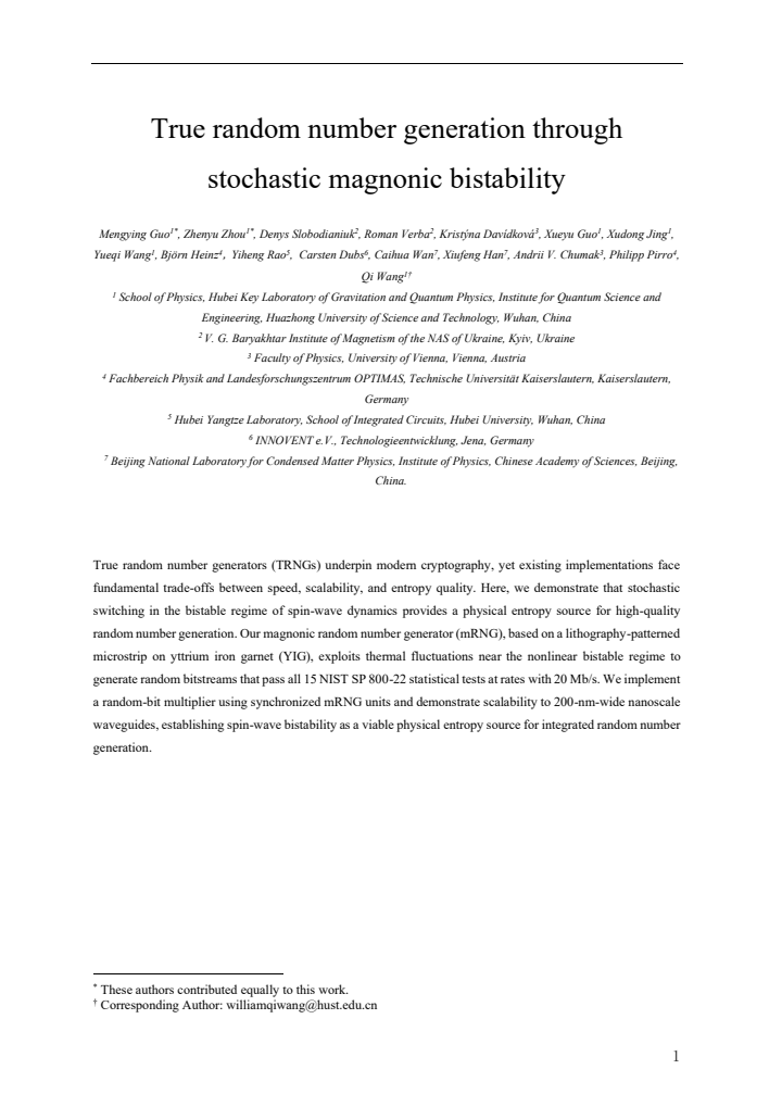 First page