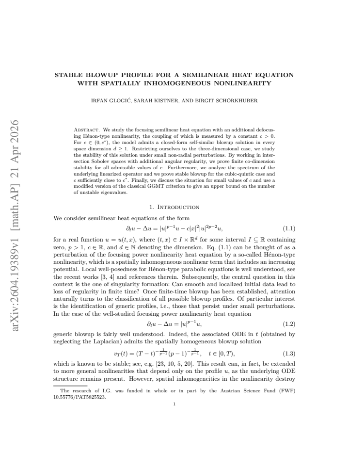 First page