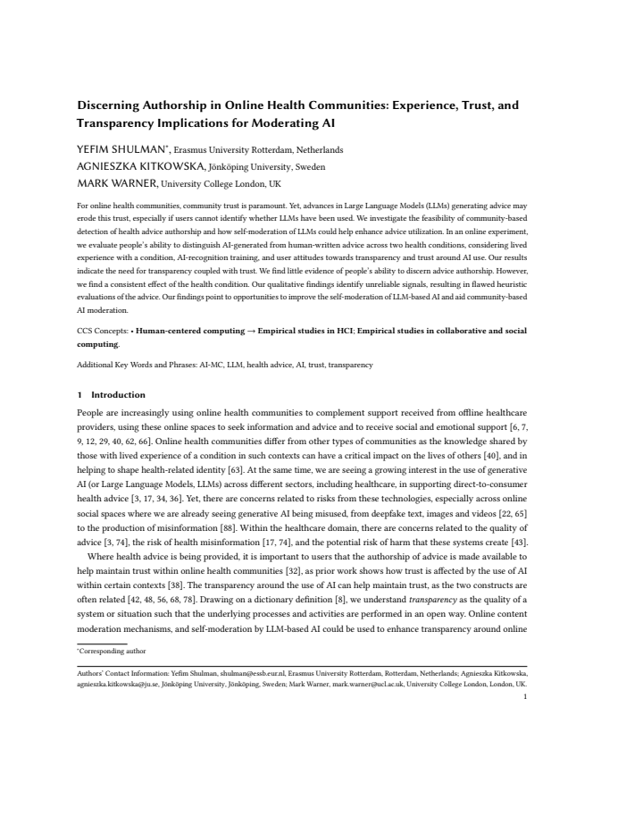 First page
