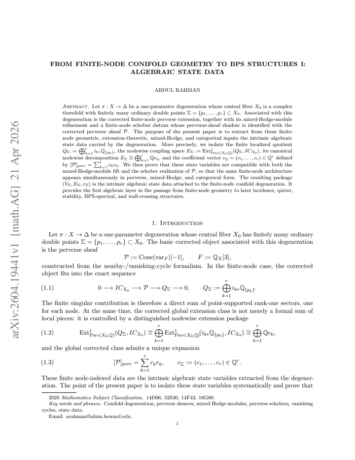 First page