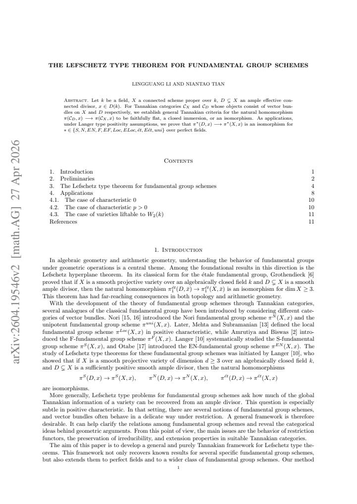 First page