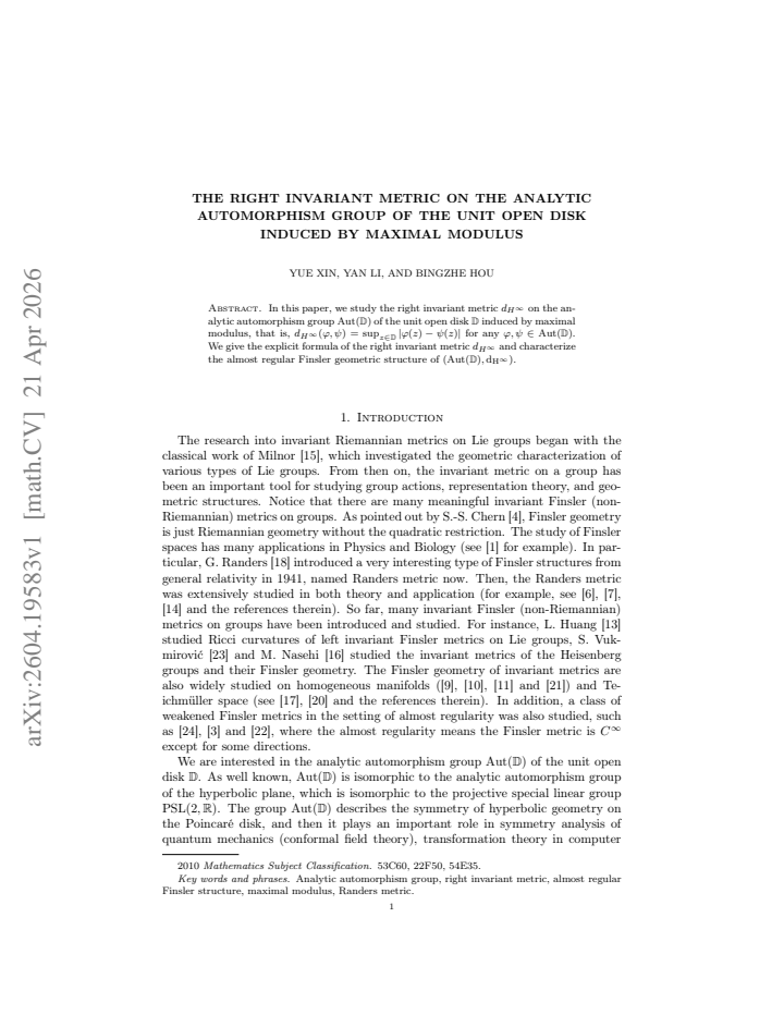 First page